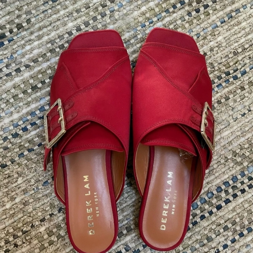 Derek Lam Noa New York Red Fabric Sandals EU 36